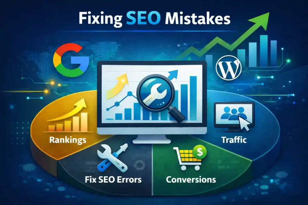 Learn how to identify and fix common SEO mistakes in 2026 to improve your website’s rankings,